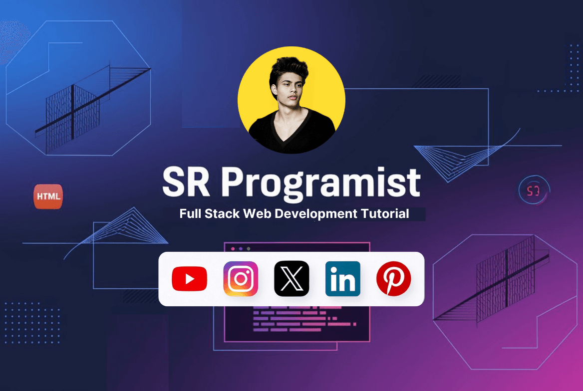 SR Programist hero illustration — developer workspace