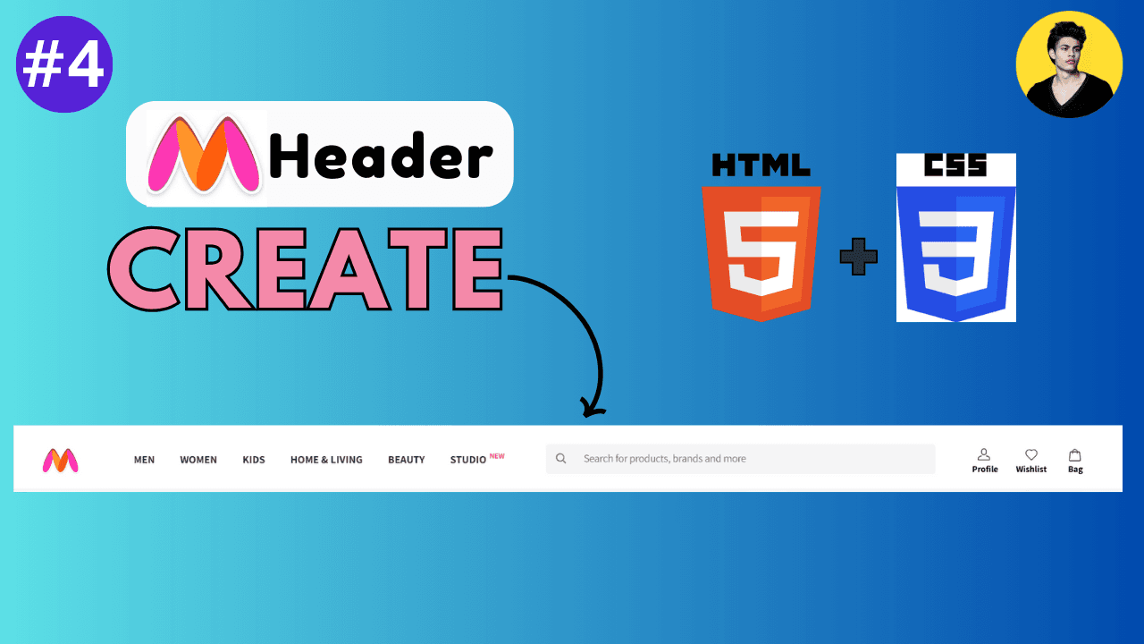 Build a Myntra Header Using HTML and CSS