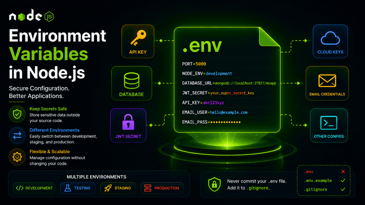 Environment Variables in Node.js Explained: Complete Guide