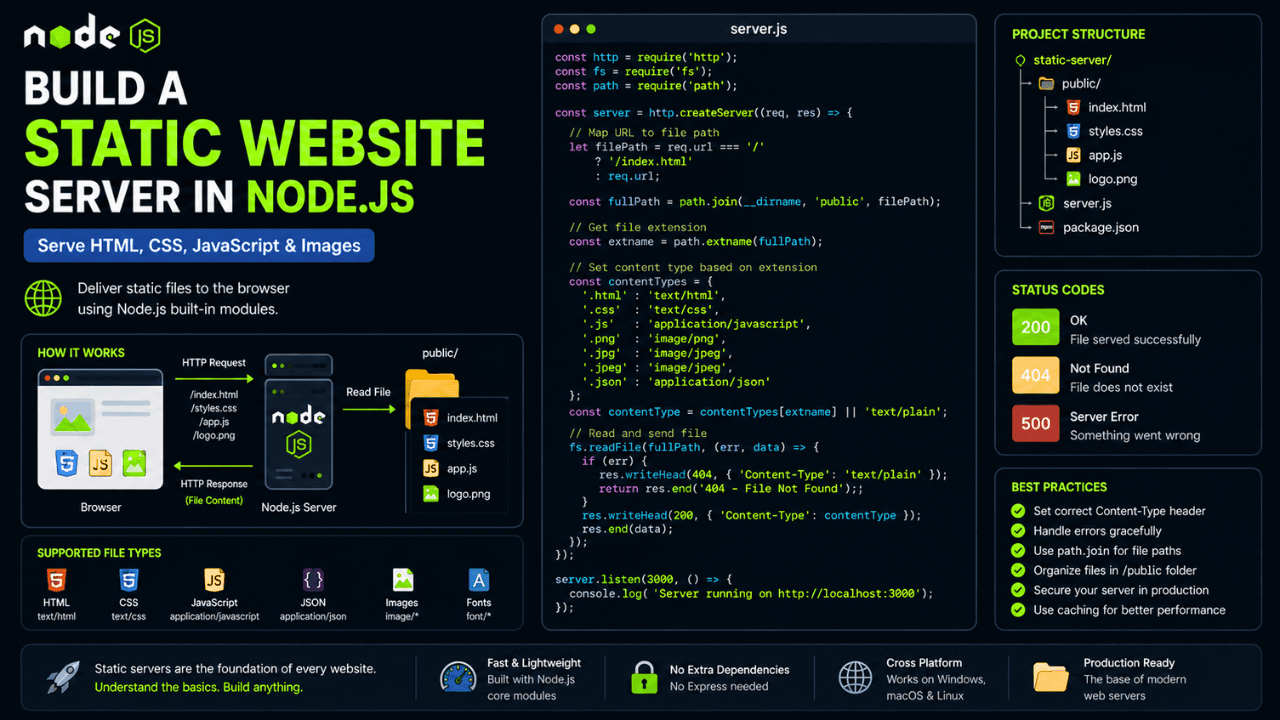 Build a Static Website Server in Node.js