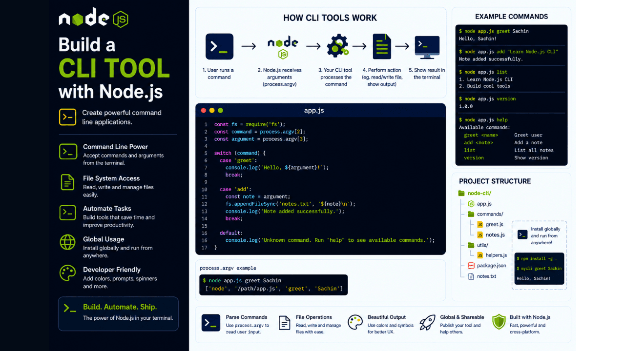 Build a CLI Tool with Node.js: Create Your First Command Line Application
